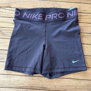 Nike Pro Brown Spandex with Purple Accents Women’s Size Medium